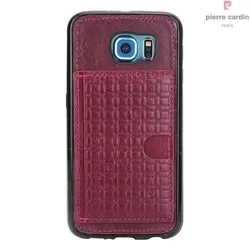 Telefontok Samsung Galaxy S6 - Pierre Cardin Bőr + Szilikon Tok - G9200 - Piros (8719273214596)-1