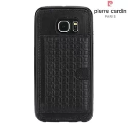 Telefontok Samsung Galaxy S6 Edge - Pierre Cardin Bőr + Szilikon Tok - G925 - Fekete (8719273214602)-1