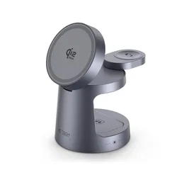 Tech- Protect A48 - 3in1 szürke összecsukható vezeték nélküli (Wireless) töltőpad - iPhone, AirPods és Apple Watch-2