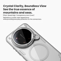 Telefontok Xiaomi 17 Ultra - Nillkin kameravédős áttetsző / fekete kitámasztós hátlap tok, beépített mágnessel-4