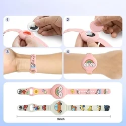 2 db Tech- Protect Nylon Apple Airtag 1/ 2 tok - Felhőcske és kis autó csuklópánt gyerekeknek-4