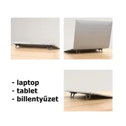 Univerzális laptop kitámasztó klipsz - ezüst, műanyag-4