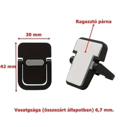 Univerzális laptop kitámasztó klipsz - fekete, műanyag-1