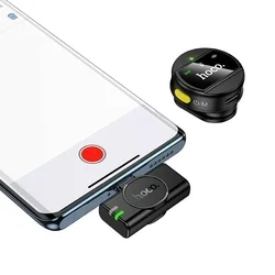 Hoco L21 - vezeték nélküli csíptethető / mágneses mikrofon + Type-C (USB-C) csatlakozós vevőegység, fekete ﻿-4