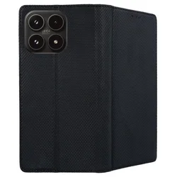Telefontok Xiaomi 17 - fekete mágneses szilikon keretes könyvtok-2