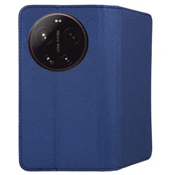 Telefontok Xiaomi 17 Ultra - kék mágneses szilikon keretes könyvtok-1