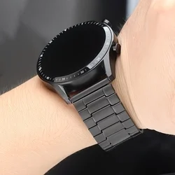 Okosóra szíj - Xiaomi Watch S1 / Watch S1 Active - fekete rugalmas fém szíj (22 mm)-1