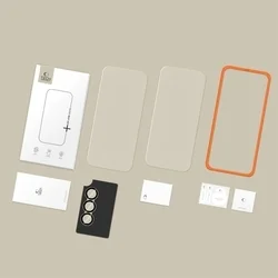 Üvegfólia Samsung Galaxy A57 5G - TECH-PROTECT Supreme - 2 db üvegfólia + 1db fekete keretes kamera védőkeret, fólia felhelyezést segítővel-6