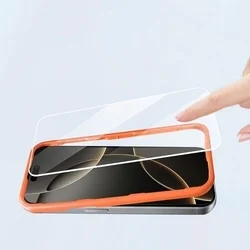 Üvegfólia Samsung Galaxy A37 5G - TECH-PROTECT Supreme - 2 db üvegfólia + 1db fekete keretes kamera védőkeret, fólia felhelyezést segítővel-3