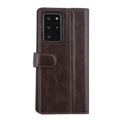 Telefontok Samsung Galaxy Note 20 Ultra - barna ráhajtófüles könyvtok-1