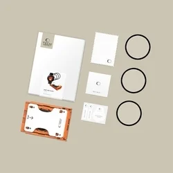 Xiaomi Watch 5 okosóra kijelzővédő fekete keretes fólia (3 db) felhelyezést segítővel-3