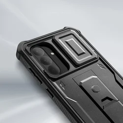 Telefontok Samsung Galaxy A37 5G - Tech- Protect Kevlar Pro- átlátszó előlap + plexi fekete hátlapi 360°-os tok , kitámasztható-6