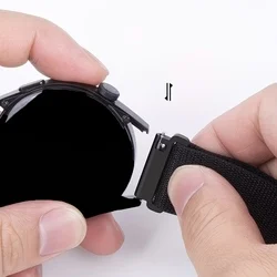 Okosóra szíj - Samsung Galaxy Watch 3 (45 mm) - fekete szövet szíj (22 mm)-1