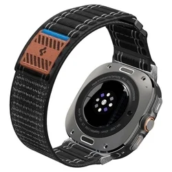 Samsung Galaxy Watch Ultra 2024 / 2025 (47 mm) - SPIGEN WBF0 BAND fekete szövet szíj-7