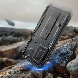 Telefontok Samsung Galaxy A37 5G - Tech-Protect Kevlar CAM+- átlátszó előlap + plexi fekete hátlapi 360°-os tok , kitámasztható-2