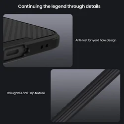 Telefontok Samsung Galaxy A57 5G - Nillkin csúsztatható kameravédős fekete hátlap tok-5