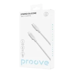 Kábel Proove - Lightning / Type-C (USB-C) fehér kábel 1m, 3A-2