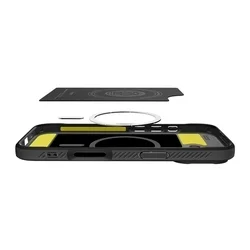 Telefontok iPhone 16 - SPIGEN Rugged Armor Mag - MagSafe kompatibilis fekete hátlap tok-6