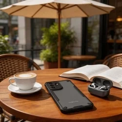 Telefontok Samsung Galaxy A37 5G - Tech-Protect RUGGED SHIELD - műanyag hátlap tok, fekete szilikon kerettel-3