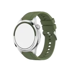 Okosóra szíj - Huawei Watch GT / GT2 / GT2 Pro (46 mm) / GT Runner 2 - olívazöld szilikon szíj (22 mm)-1