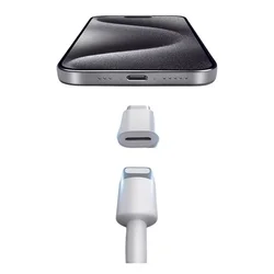 Adapter: Lightning / Type-C (USB-C) fehér adapter-1