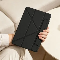 Tablettok iPad 2025 10.9 (iPad 11) - fekete ORIGAMI smart case, ceruza tartóval-5