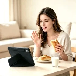 Tablettok iPad 2025 10.9 (iPad 11) - fekete ORIGAMI smart case, ceruza tartóval-7