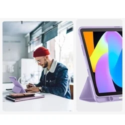 Lenovo Idea Tab 11 coll (TB-336) / Tab K11 Gen 2 tablettok - lila smart case tablet tok, ceruza tartóval-9