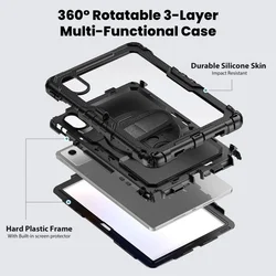 Lenovo Idea Tab 11 coll (TB-336) / Tab K11 Gen 2 - SOLID360 ütésálló, kitámasztható, fekete tablet tok-2