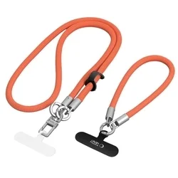Telefontok Tech-Protect C10S Rope - univerzális tokba helyezhető váll- és csuklópánt - narancssárga-1