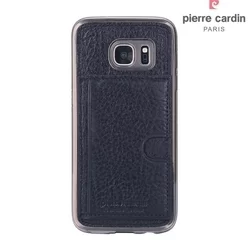 Telefontok Samsung Galaxy S7 - G930F - Pierre Cardin Bőr + Szilikon Tok Fekete (8719273214817)-1