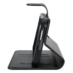 Telefontok Xiaomi 17 - Tactical Field fekete szilikon keretes könyvtok mágneses ráhajtófüllel-1