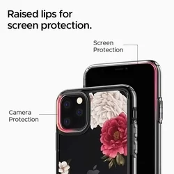 Telefontok iPhone 11 PRO MAX - SPIGEN CIEL átlátszó rózsa mintás hátlap tok-2