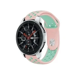 Okosóra szíj - Huawei Watch GT3 (46 mm) - Tactical pink/türkiz szilikon szíj (22 mm)-1
