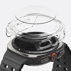 Ringke Slim átlátszó műanyag védő keret + üvegfólia - Samsung Galaxy Watch Ultra 2024 / 2025 (47mm) okosórához ﻿-1