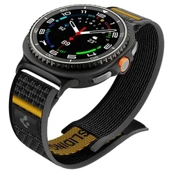 Samsung Galaxy Watch 8 / Classic (40 / 44 / 46 mm) - Spigen Athlex Air - okosóra szövet szíj, fekete-6