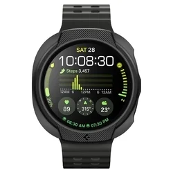 Okosóra védő tok - Samsung Galaxy Watch 8 (40 mm) - SPIGEN LIQUID AIR fekete szilikon-2