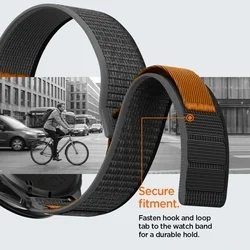 Garmin gyorskioldós, 22 mm - Spigen Athlex Air - okosóra szövet szíj, fekete/narancssárga-4