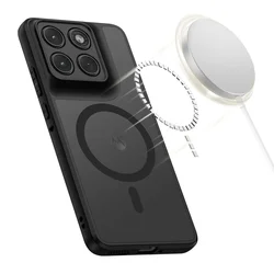 Telefontok Motorola Edge 70 5G - Tech-Protect Magmat - MagSafe kompatibilis áttetsző műanyag hátlap tok, fekete szilikon kerettel-1