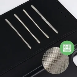 Telefontok Samsung Galaxy A17 5G - 4Card jelblokkolós (RFID) fekete, ráhajtófüles könyvtok-3