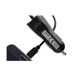 Lumann - autós töltő, fekete - Type-C (USB-C) kábellel, 1A-1
