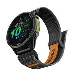 Garmin QUICKFIT 22 mm - Spigen Athlex Air - okosóra szövet szíj, fekete/narancssárga-1