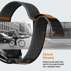 Garmin QUICKFIT 22 mm - Spigen Athlex Air - okosóra szövet szíj, fekete/narancssárga-6