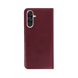 Telefontok Samsung Galaxy A37 5G - Smart Magnetic burgundy szilikon keretes mágneses könyvtok-2