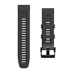 Okosóra szilikon szíj - GARMIN FENIX 5 / 6 / 6 PRO / 7 / 8 / 8 PRO (47 MM) - TECH-PROTECT Iconband fekete szilikon szíj-4