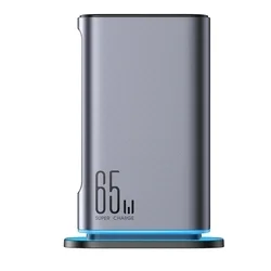 Hálózati töltő: Joyroom JR-TCM02 - 4 Type-C (USB-C) / 2 USB porttal, hálózati töltő, szürke, 65W-1