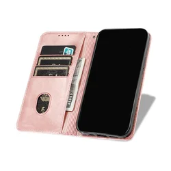 Telefontok Honor Magic8 Pro - Flipcover - mágneses szilikon keretes rose gold könyvtok-1