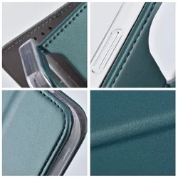 Telefontok Samsung Galaxy S26 FE - Smart Magnetic zöld szilikon keretes mágneses könyvtok-4