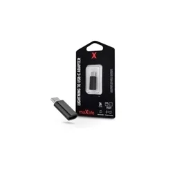 Adapter: MaxLife - Type-C (USB-C) / Lightning, fekete adapter-1
