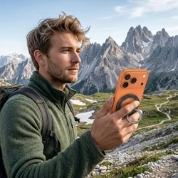 Tech-Protect MMR800 - mágneses MagSafe kompatibilis, telefontartó fém ujjgyűrű - karbon mintás-8